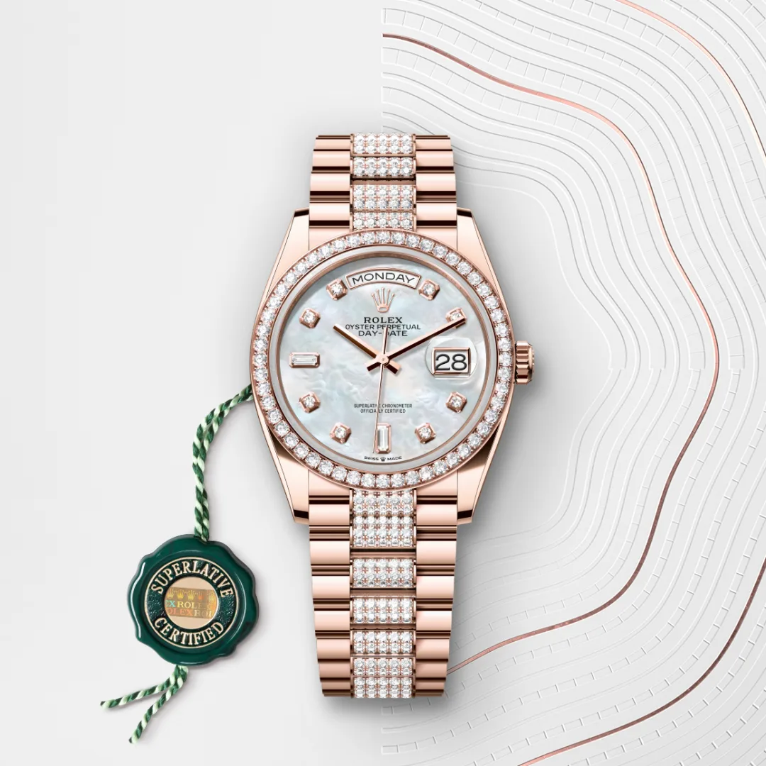 Rolex Day-Date 36 en Or Everose 18 ct M128345RBR-0030 chez Maison Prieur