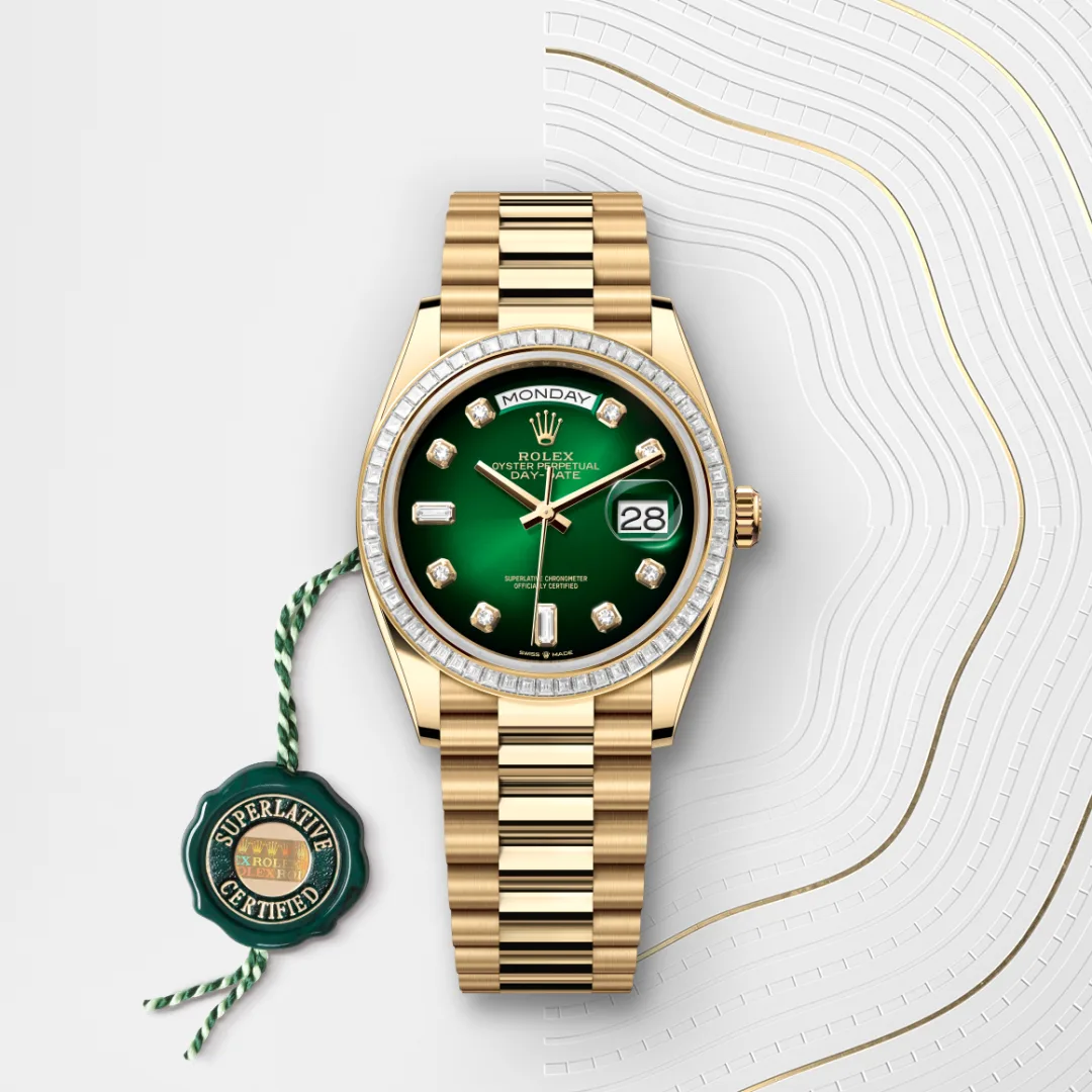 Rolex Day-Date 36 en Or jaune 18 ct M128398TBR-0008 chez Dubail