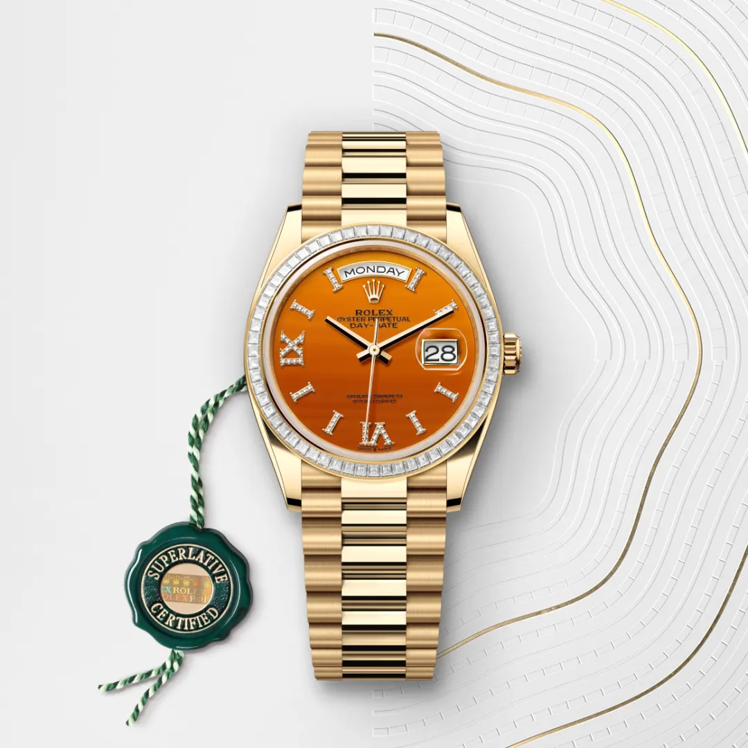 Rolex Day-Date 36 en Or jaune 18 ct M128398TBR-0018 chez Dubail