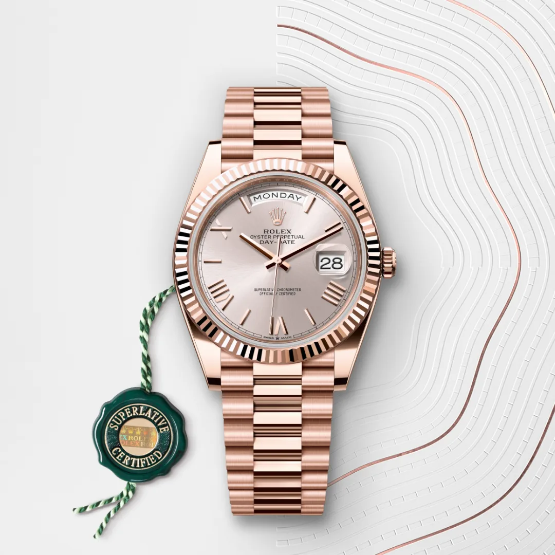 Rolex Day-Date 40 en Or Everose 18 ct M228235-0001 chez Dubail
