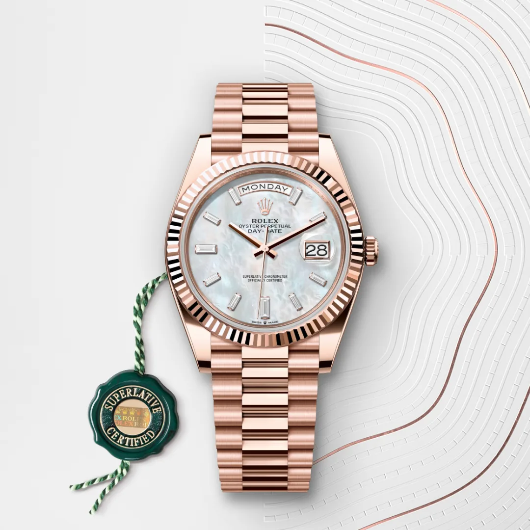 Rolex Day-Date 40 en Or Everose 18 ct M228235-0056 chez Lombard Joaillier