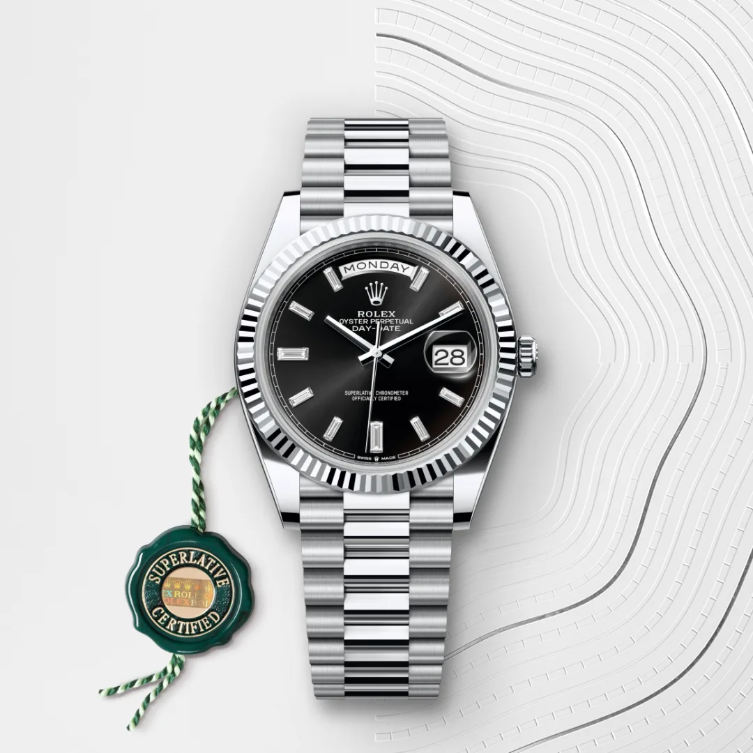 Rolex Day-Date 40 en Platine M228236-0004 chez Lombard Joaillier