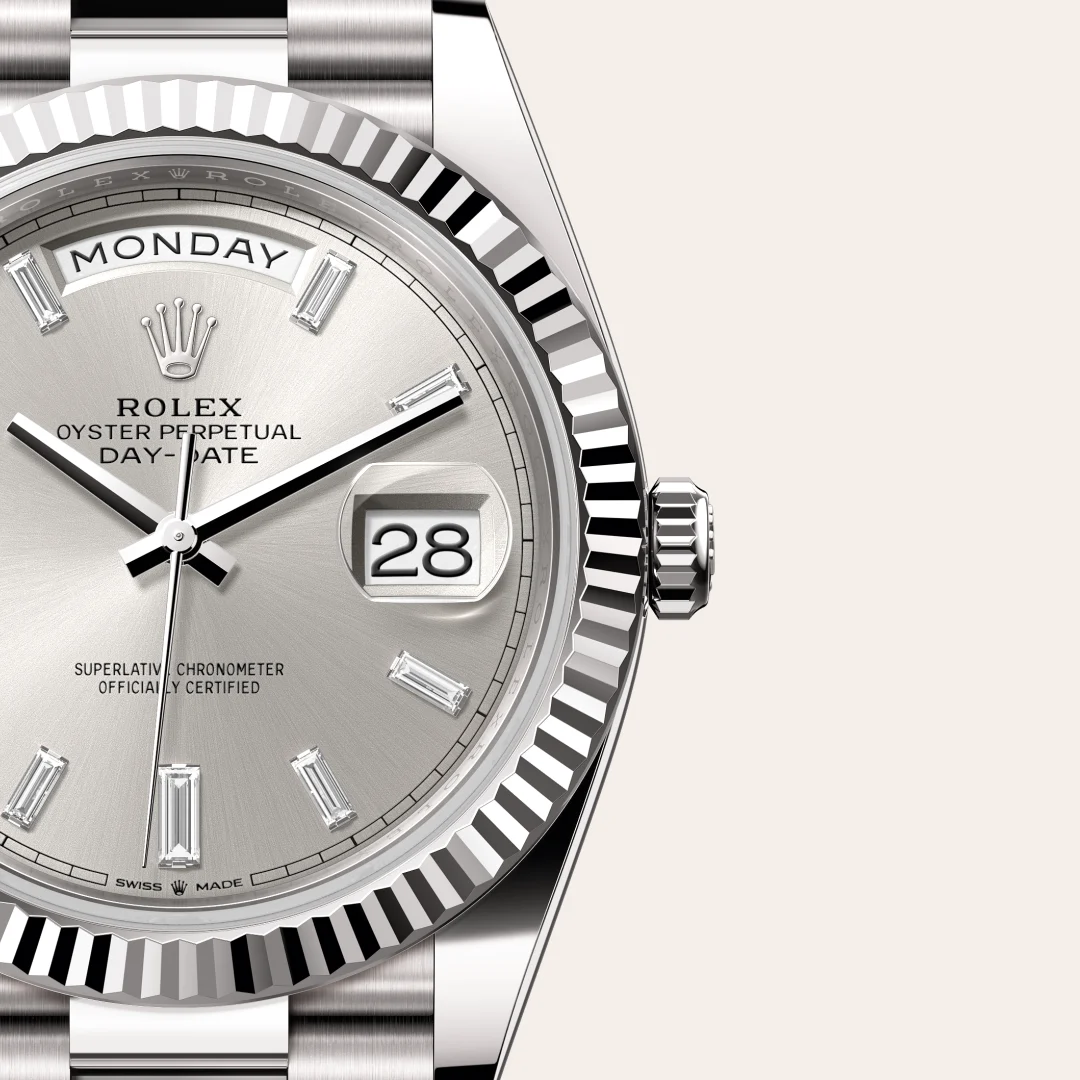 Rolex Day-Date 40 in 18 ct white gold M228239-0003 at Van Deijl