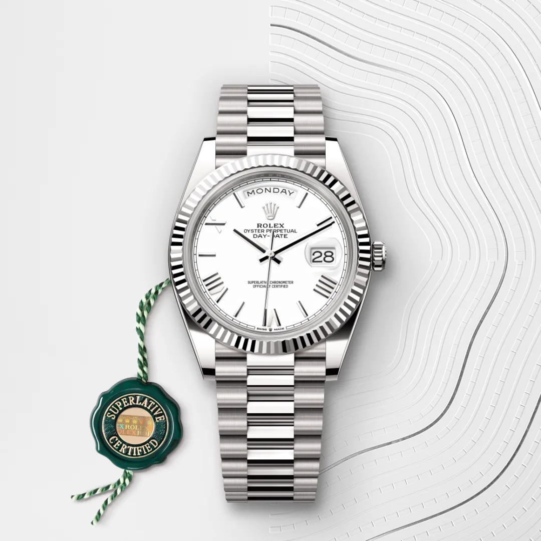 Rolex Day-Date 40 en Or gris 18 ct M228239-0046 chez Dubail