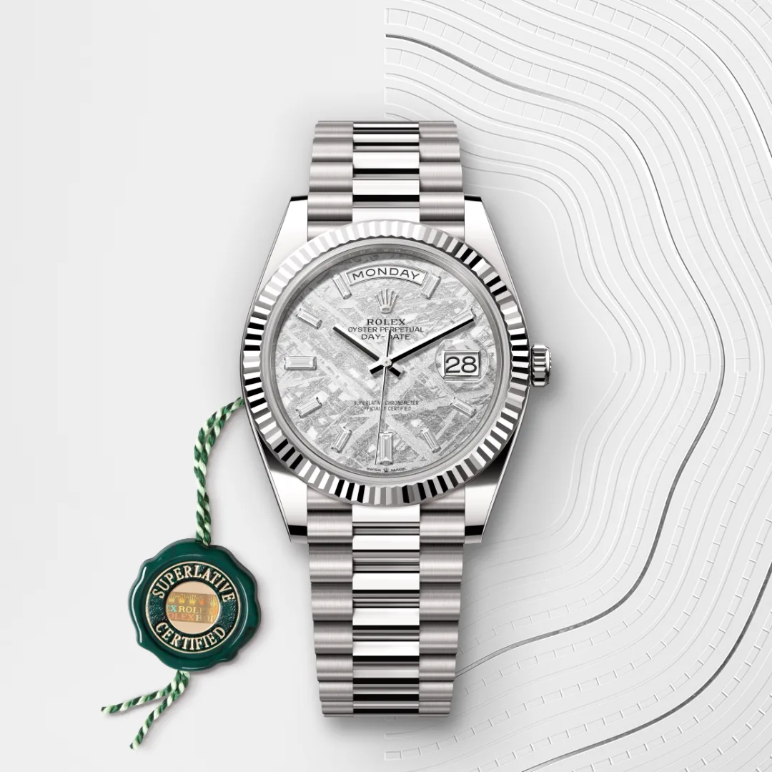 Rolex Day-Date 40 en Or gris 18 ct M228239-0055 chez Bijouterie Mornier