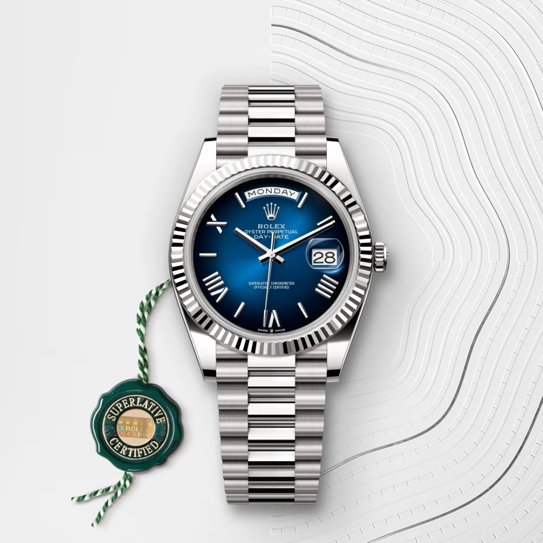 Rolex Day-Date 40 en Or gris 18 ct M228239-0076 chez Lombard Joaillier