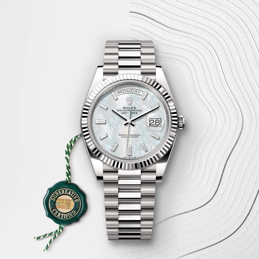 Rolex Day-Date 40 en Or gris 18 ct M228239-0078 chez Maison Prieur