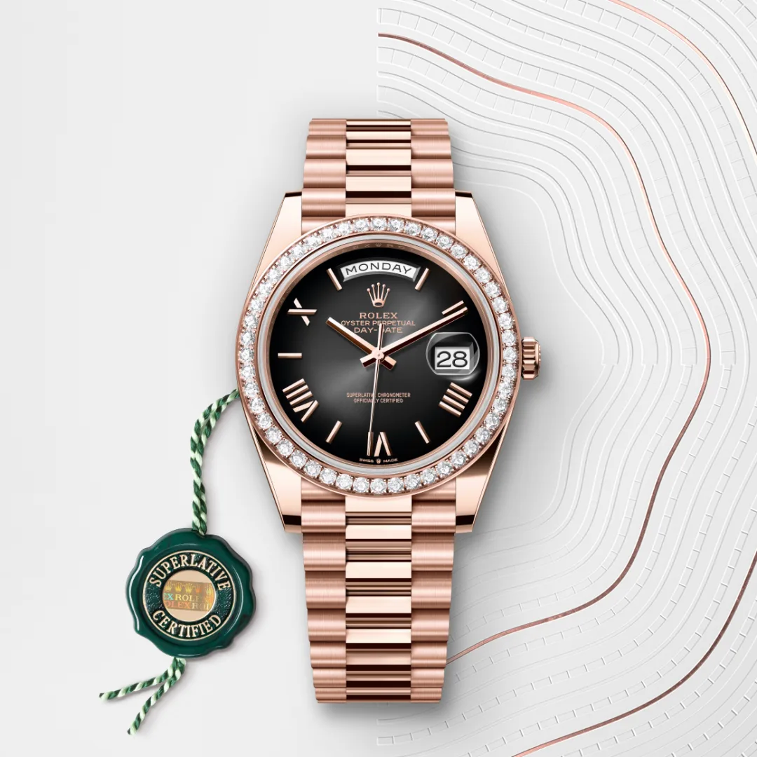 Rolex Day-Date 40 en Or Everose 18 ct M228345RBR-0025 chez Dubail