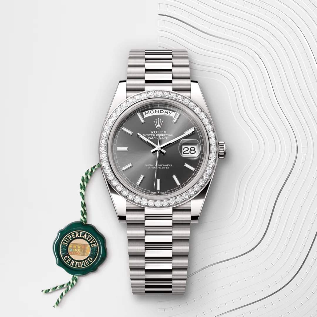 Rolex Day-Date 40 en Or gris 18 ct M228349RBR-0041 chez Dubail