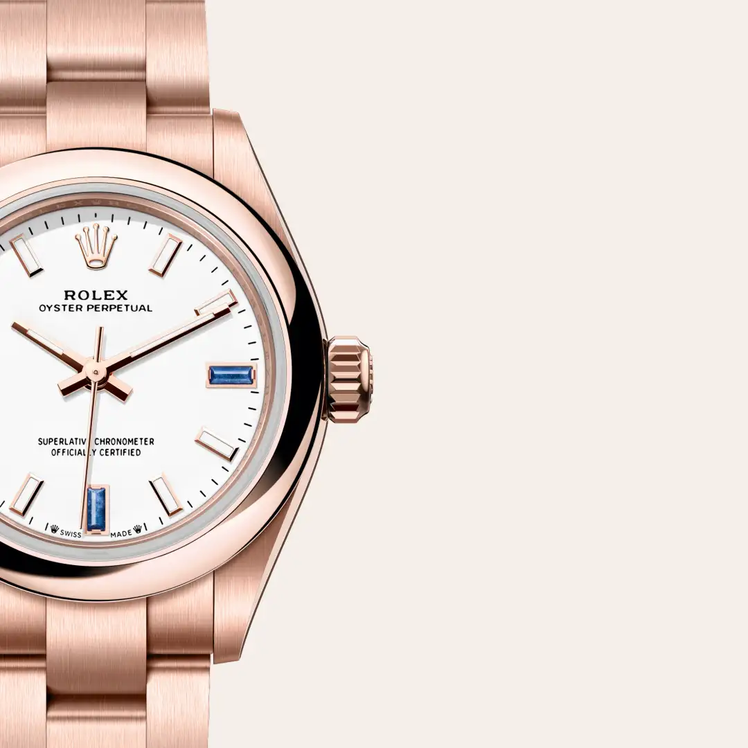 Rolex Oyster Perpetual 28 in 18 ct Everose gold M276205-0002 at Boutique Rolex Genève
