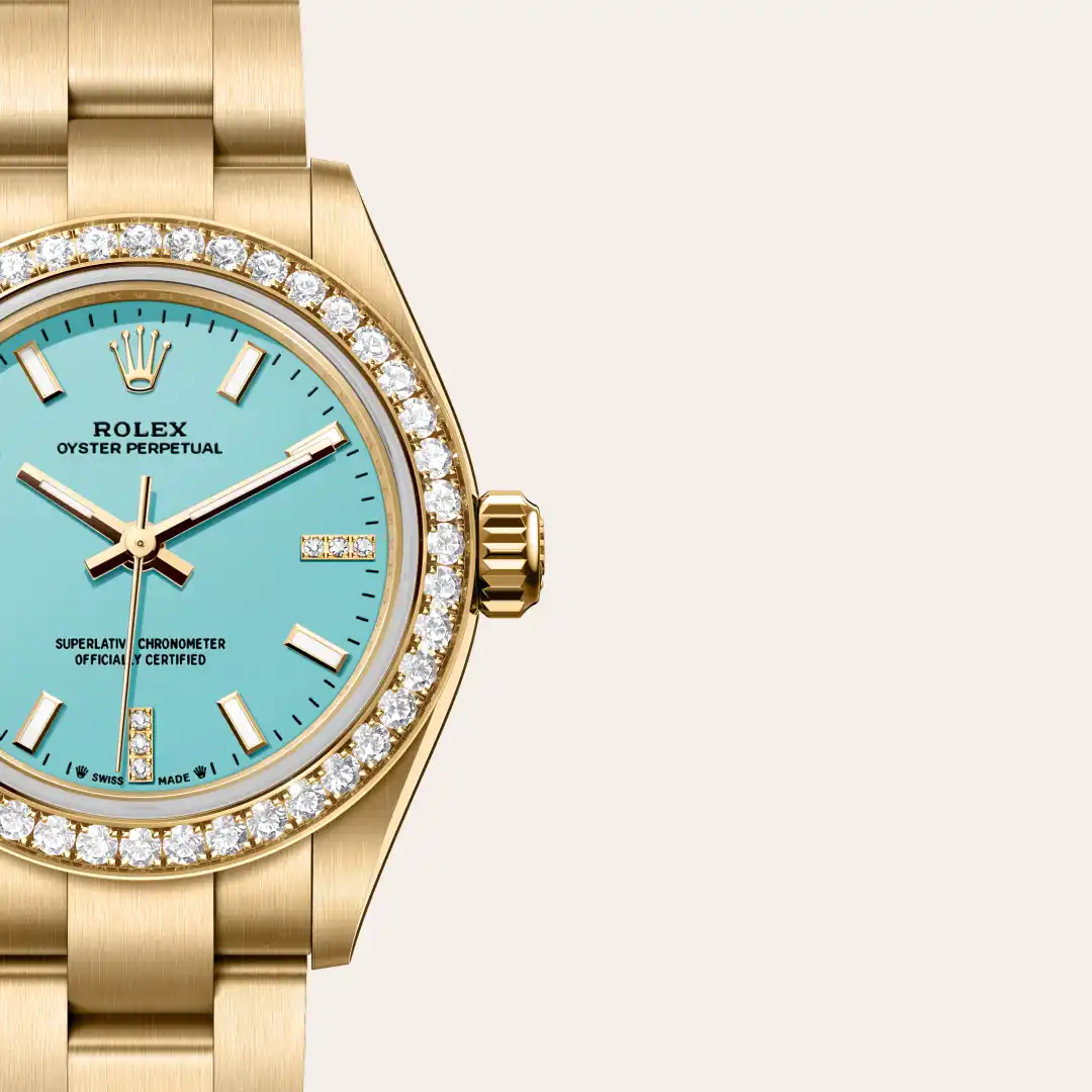 Rolex Oyster Perpetual 28 in 18 ct yellow gold M276248RBR-0001 at Boutique Rolex Genève