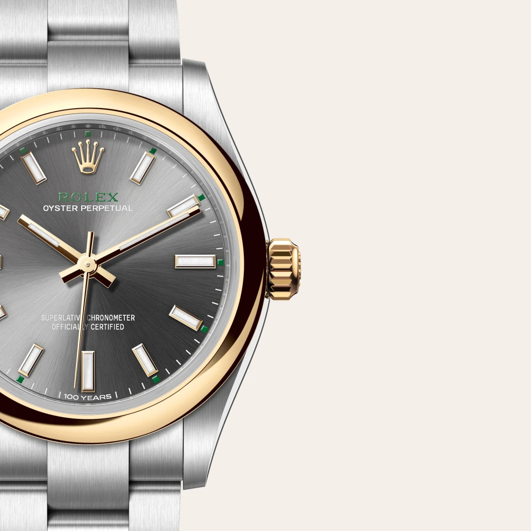Rolex Oyster Perpetual 31 in Yellow Rolesor - combination of Oystersteel and yellow gold M277203-0001 at Boutique Rolex Genève