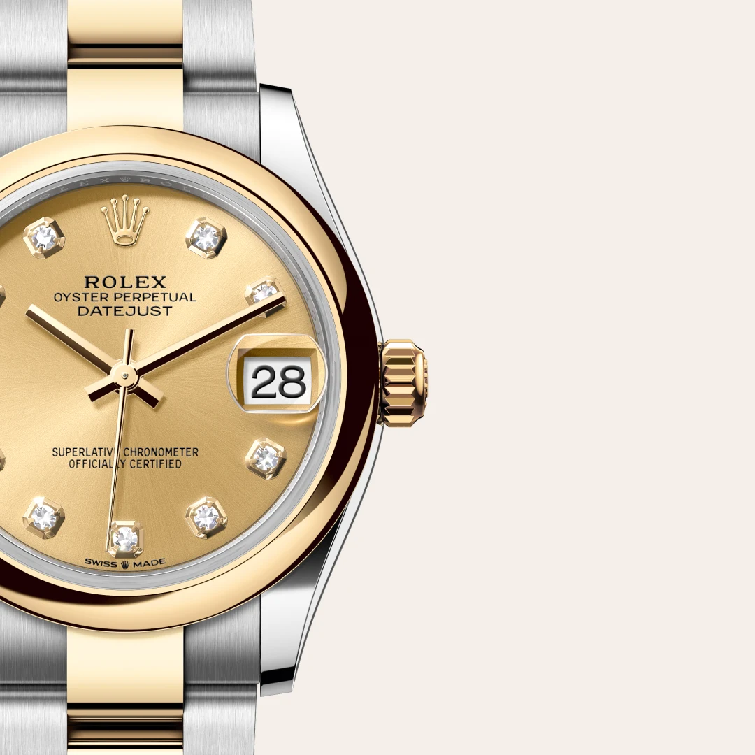 Rolex Datejust 31 in Yellow Rolesor - combination of Oystersteel and yellow gold M278243-0025 at Shemer Jewellers