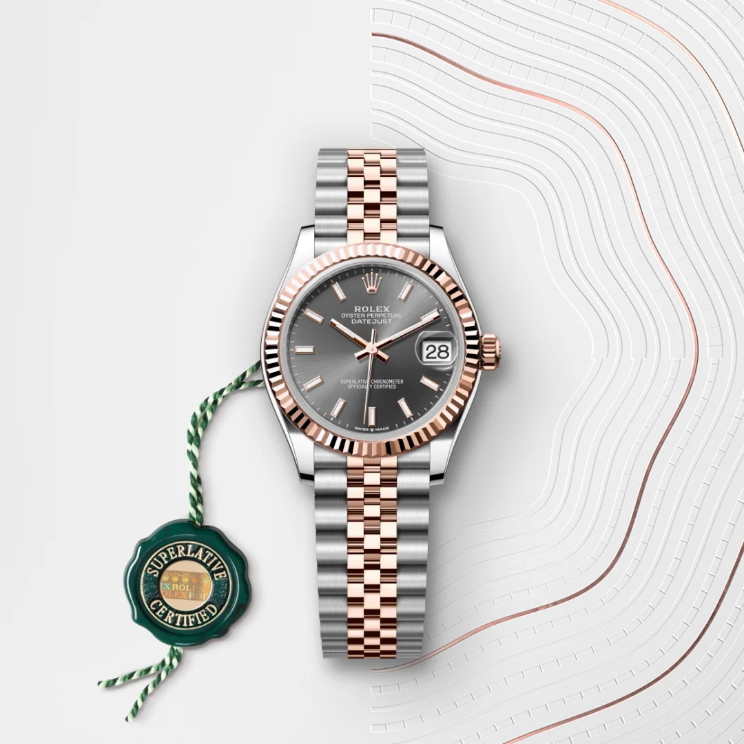 Rolex Datejust 31 en Rolesor Everose – combinaison d’acier Oystersteel et d’or Everose M278271-0018 chez Bijouterie Mornier