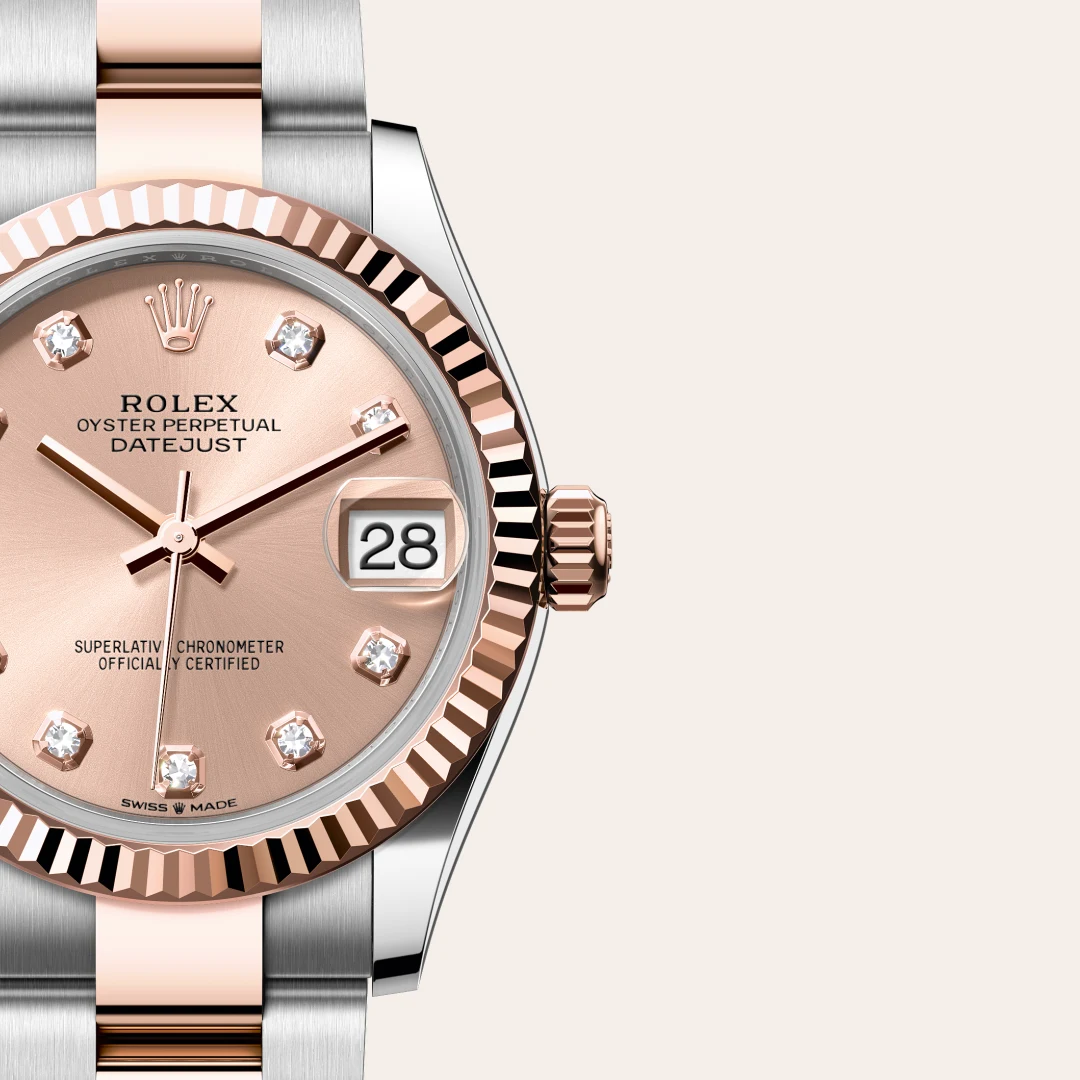 Rolex Datejust 31 in Everose Rolesor - combination of Oystersteel and Everose gold M278271-0023 at Shemer Jewellers
