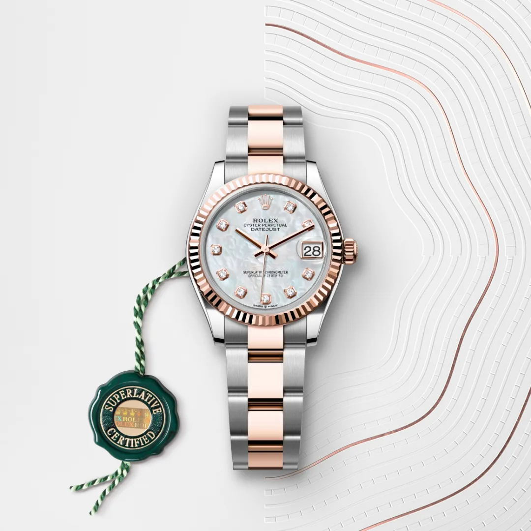 Rolex Datejust 31 en Rolesor Everose – combinaison d’acier Oystersteel et d’or Everose M278271-0025 chez Raynal