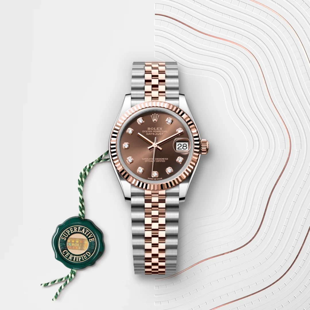 Rolex Datejust 31 en Rolesor Everose – combinaison d’acier Oystersteel et d’or Everose M278271-0028 chez Raynal