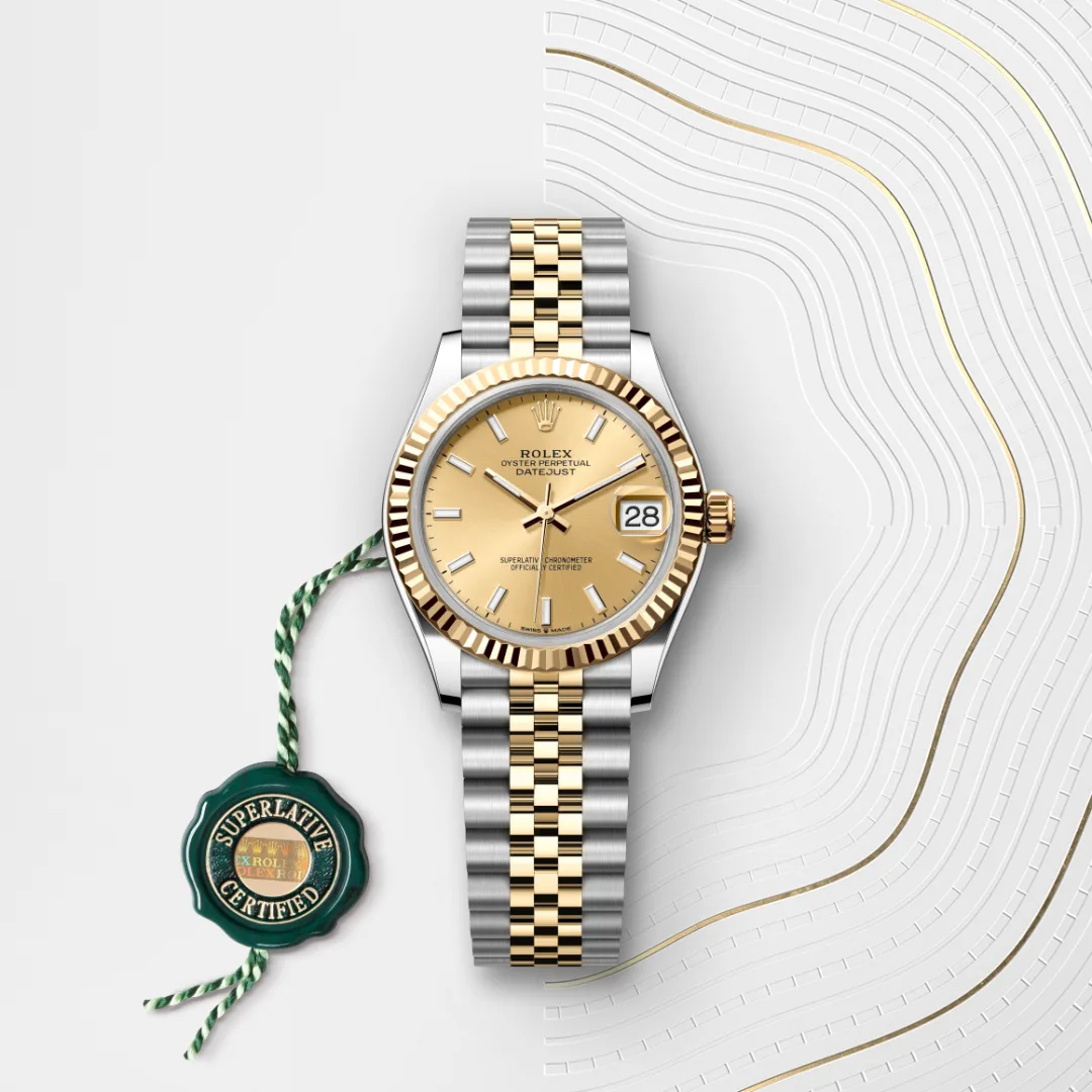 Rolex Datejust 31 en Rolesor jaune – combinaison d’acier Oystersteel et d’or jaune M278273-0014 chez Raynal