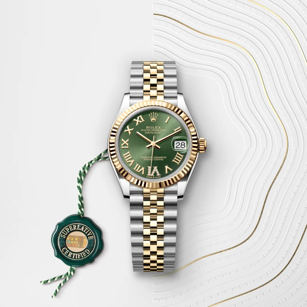 Rolex Datejust 31 en Rolesor jaune – combinaison d’acier Oystersteel et d’or jaune M278273-0016 chez Hardy