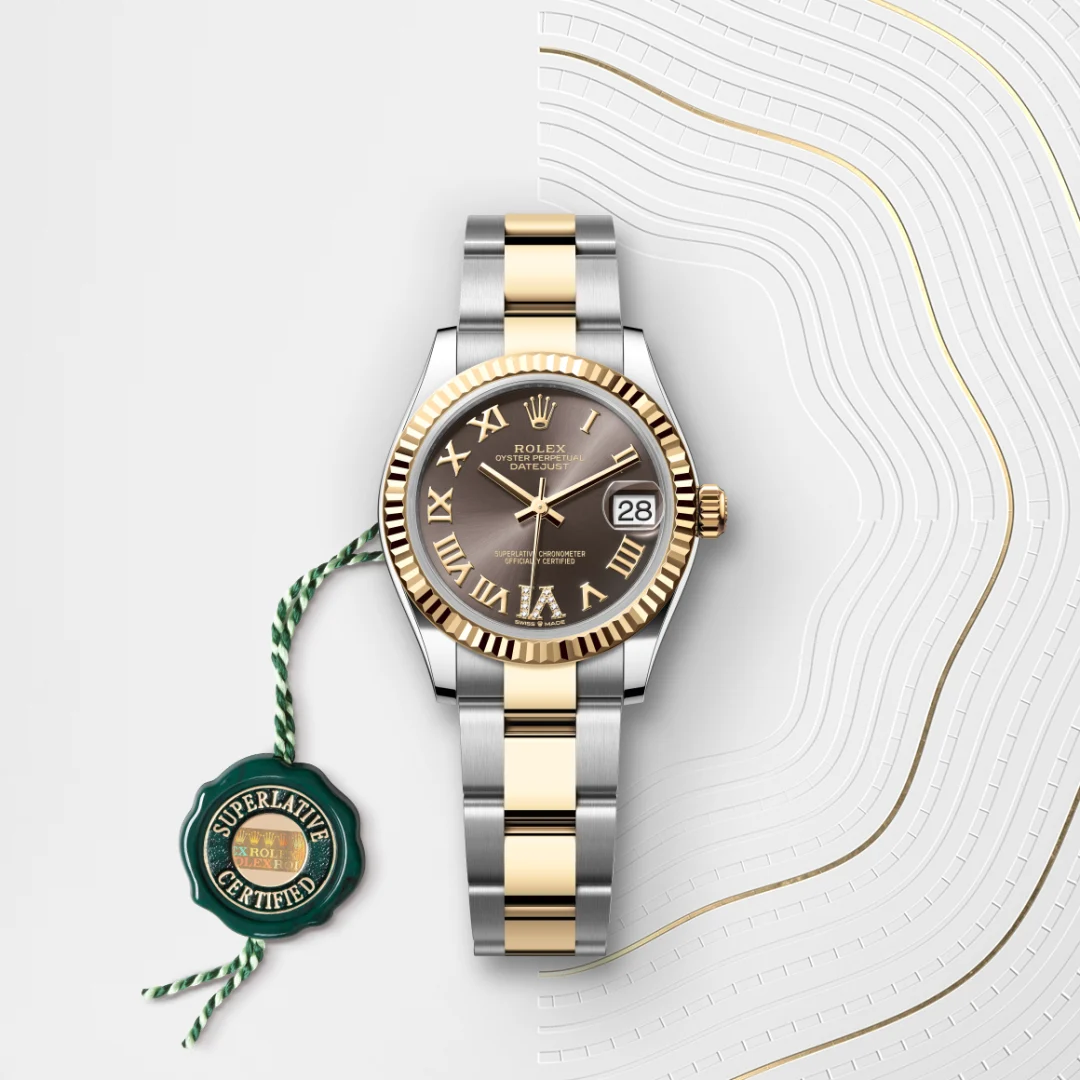 Rolex Datejust 31 en Rolesor jaune – combinaison d’acier Oystersteel et d’or jaune M278273-0017 chez Lassaussois