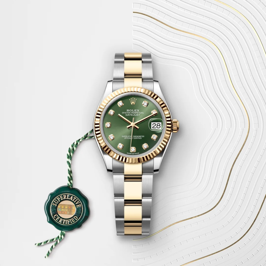 Rolex Datejust 31 en Rolesor jaune – combinaison d’acier Oystersteel et d’or jaune M278273-0029 chez Bijouterie Mornier