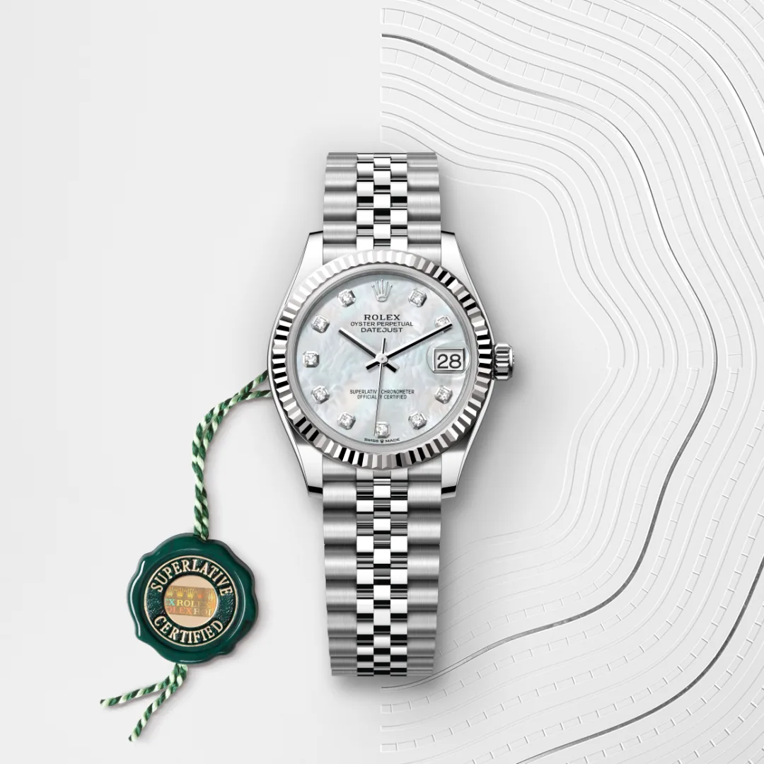 Rolex Datejust 31 en Rolesor gris – combinaison d’acier Oystersteel et d’or gris M278274-0006 chez Hardy