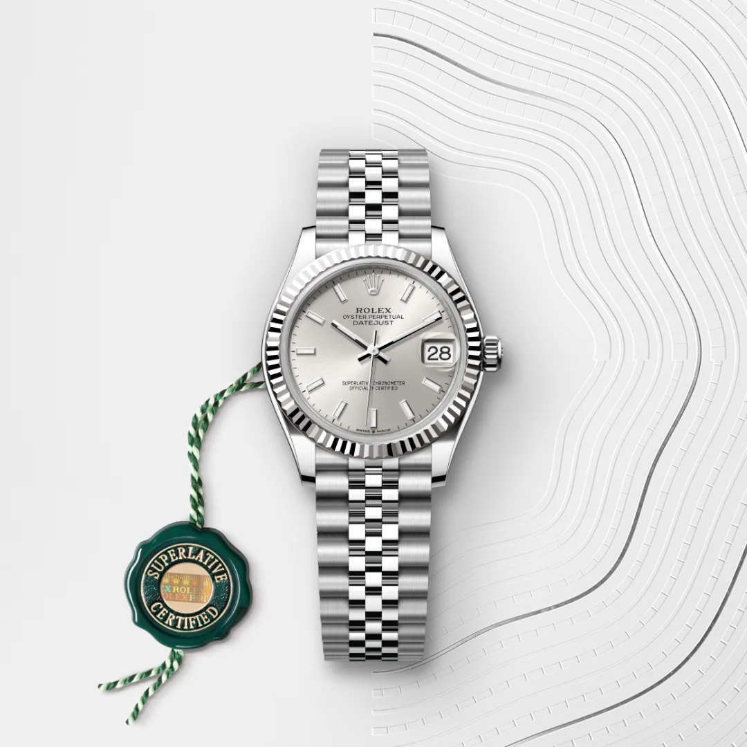 Rolex Datejust 31 en Rolesor gris – combinaison d’acier Oystersteel et d’or gris M278274-0012 chez Hardy