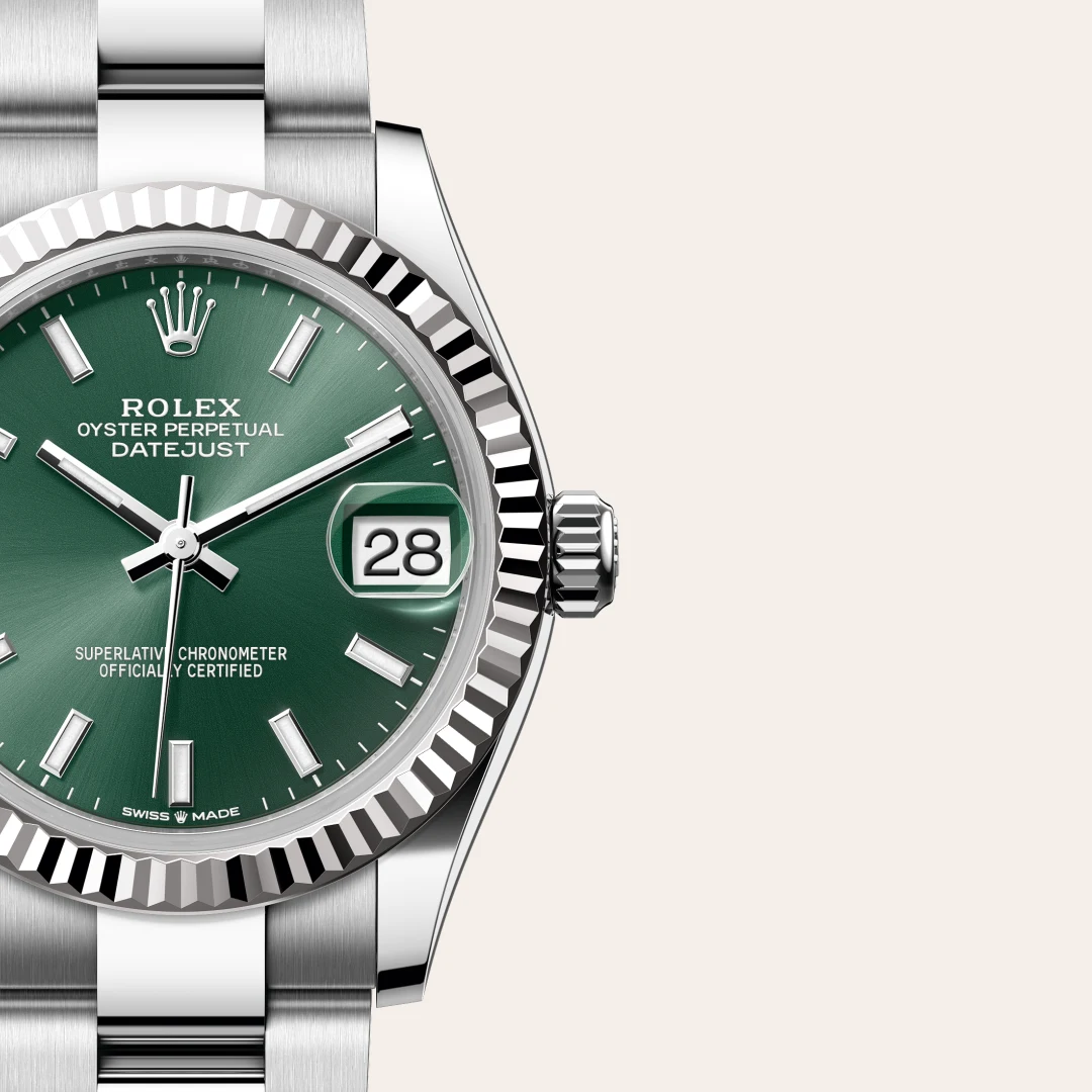 Rolex Datejust 31 in White Rolesor - combination of Oystersteel and white gold M278274-0017 at Shemer Jewellers