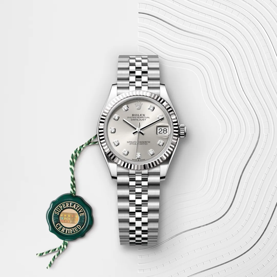 Rolex Datejust 31 en Rolesor gris – combinaison d’acier Oystersteel et d’or gris M278274-0030 chez Hardy