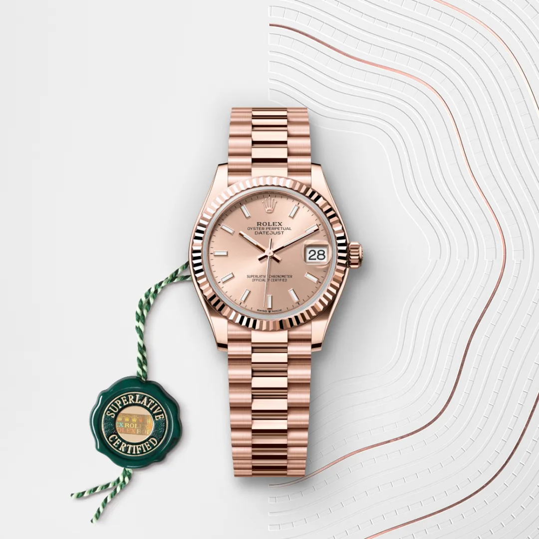 Rolex Datejust 31 en Or Everose 18 ct M278275-0037 chez Lassaussois