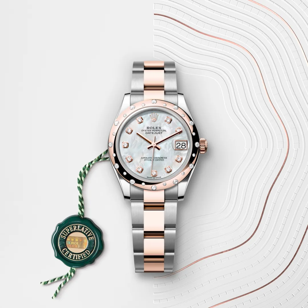 Rolex Datejust 31 en Rolesor Everose – combinaison d’acier Oystersteel et d’or Everose M278341RBR-0025 chez Bijouterie Mornier