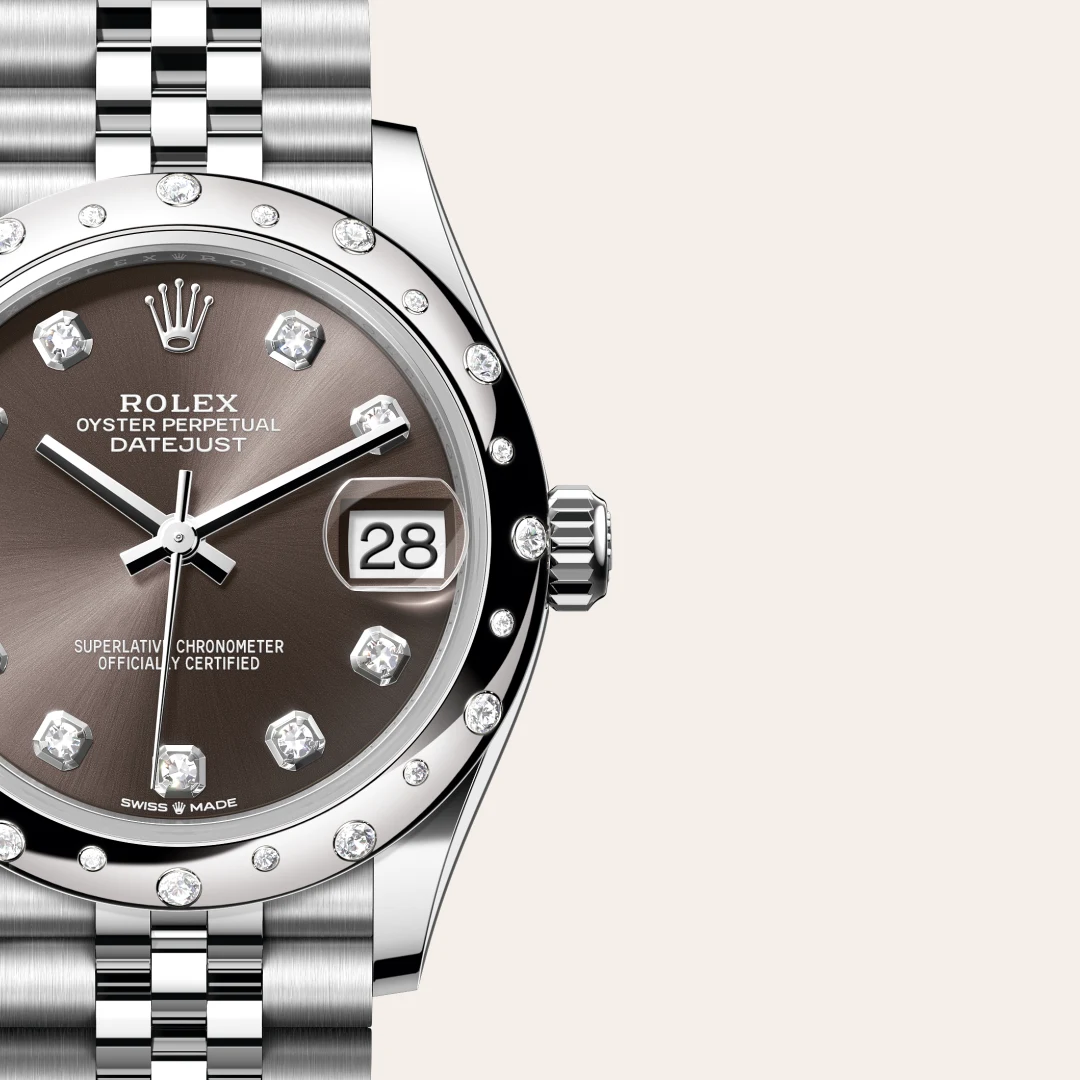 Rolex Datejust 31 in White Rolesor - combination of Oystersteel and white gold M278344RBR-0008 at Boutique Rolex Genève