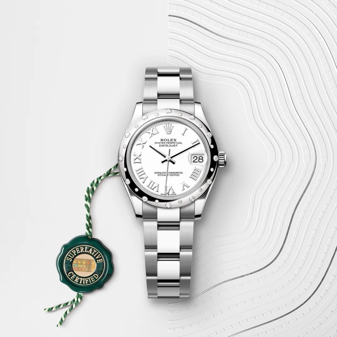 Rolex Datejust 31 en Rolesor gris – combinaison d’acier Oystersteel et d’or gris M278344RBR-0011 chez Dubail