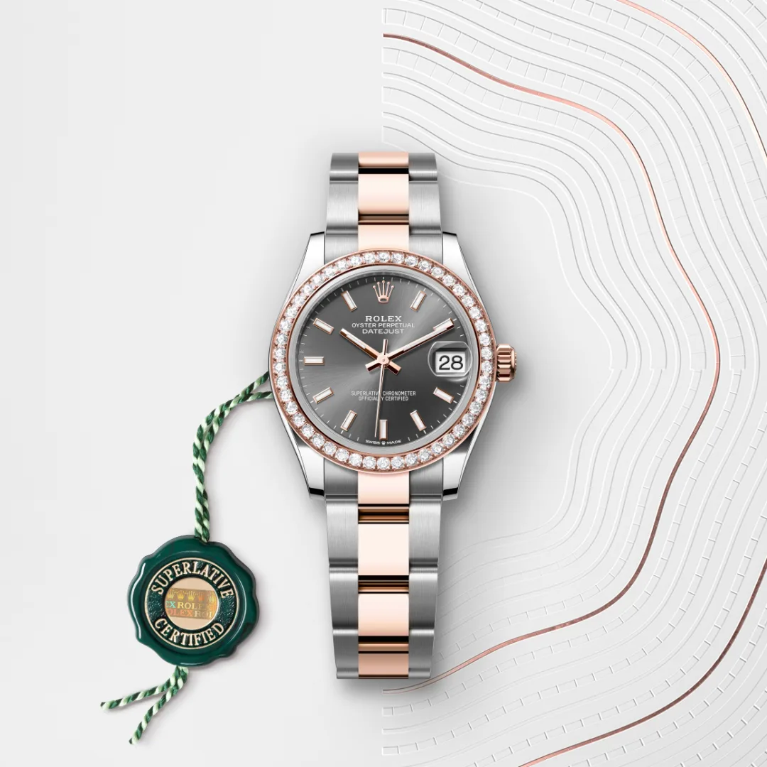 Rolex Datejust 31 en Rolesor Everose – combinaison d’acier Oystersteel et d’or Everose M278381RBR-0017 chez Lassaussois