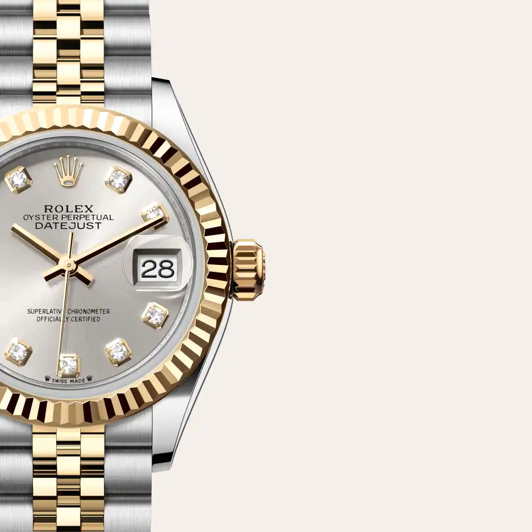 Rolex Lady-Datejust en Rolesor jaune – combinaison d’acier Oystersteel et d’or jaune M279173-0007 chez Auberi
