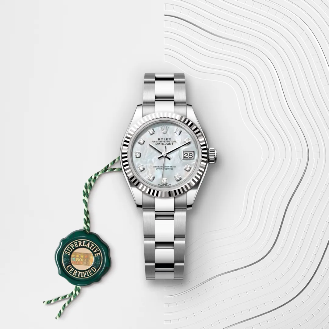 Rolex Lady-Datejust en Rolesor gris – combinaison d’acier Oystersteel et d’or gris M279174-0010 chez Bijouterie Mornier