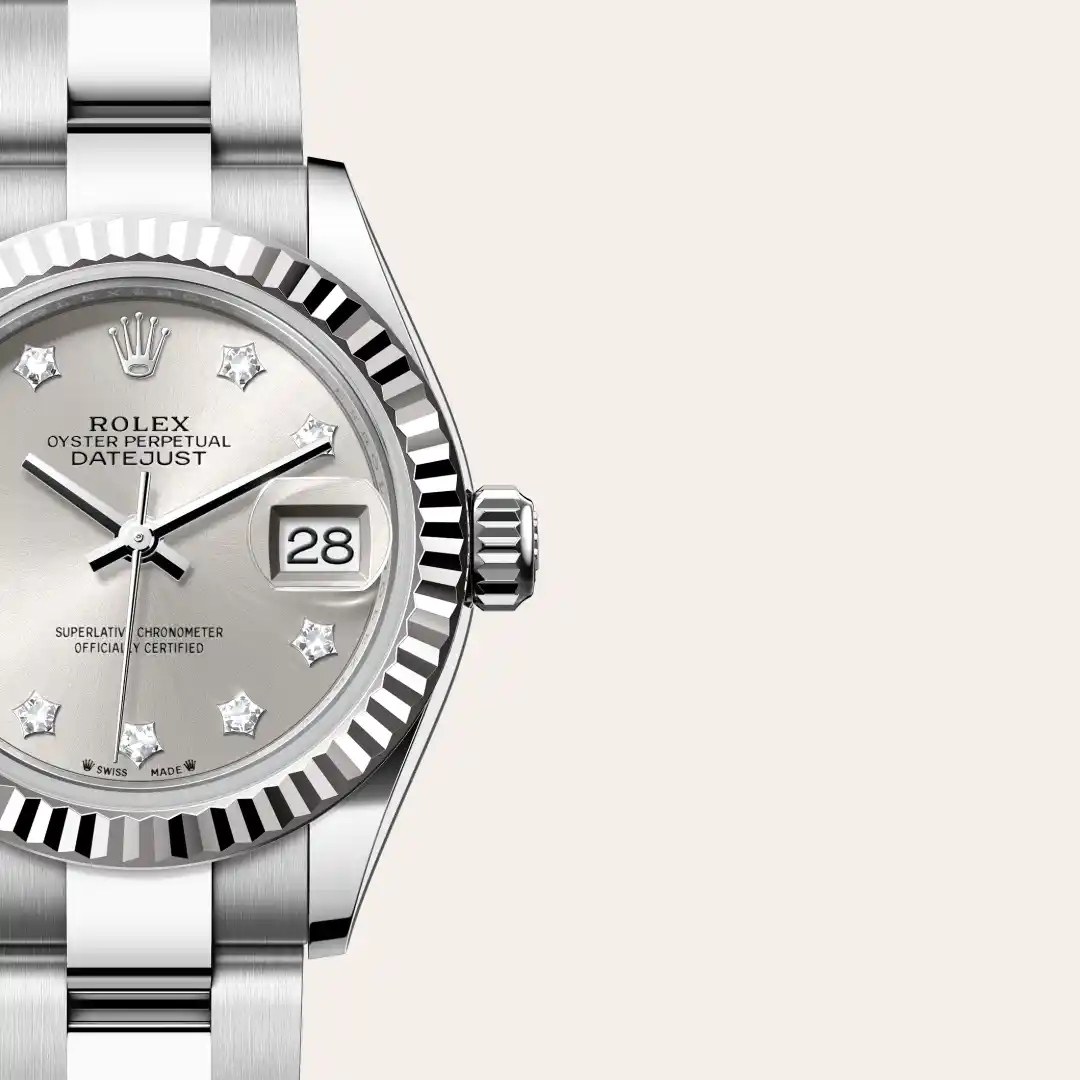 Rolex Lady-Datejust in White Rolesor - combination of Oystersteel and white gold M279174-0022 at Boutique Rolex Genève