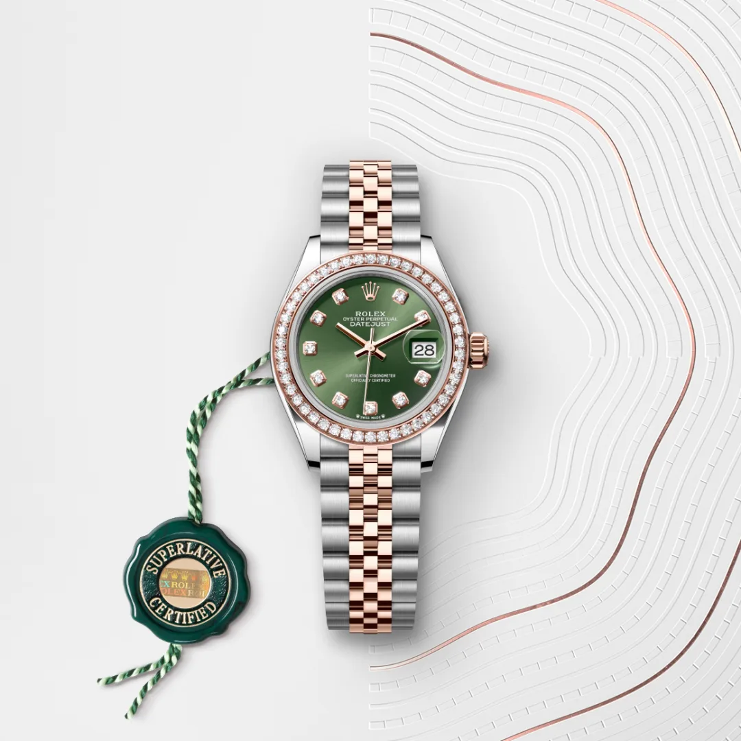 Rolex Lady-Datejust en Rolesor Everose – combinaison d’acier Oystersteel et d’or Everose M279381RBR-0007 chez Dorise Joaillier