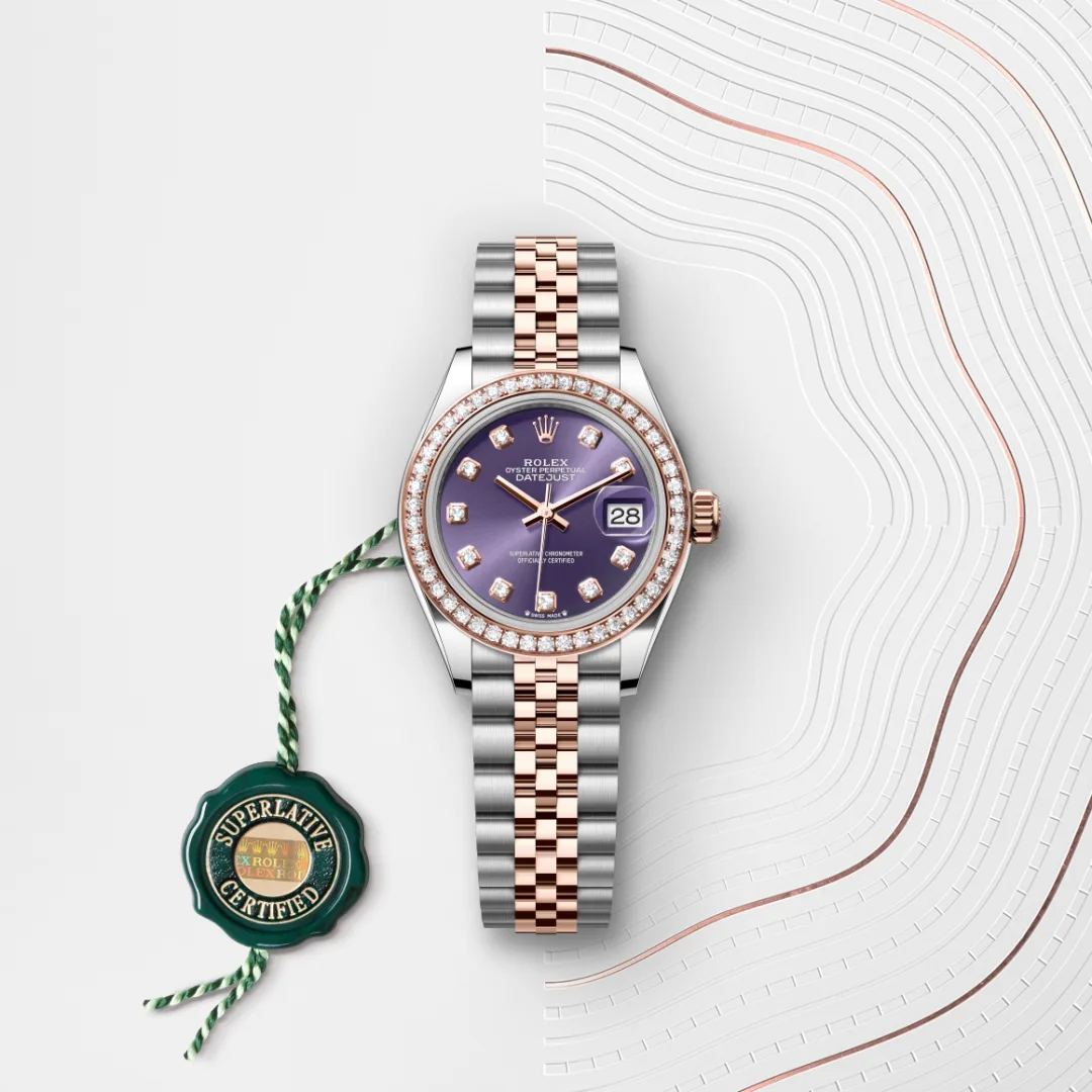 Rolex Lady-Datejust en Rolesor Everose – combinaison d’acier Oystersteel et d’or Everose M279381RBR-0015 chez Bijouterie Mornier