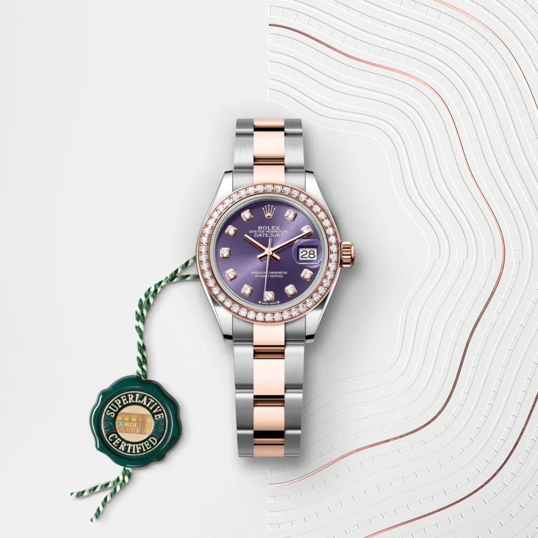 Rolex Lady-Datejust en Rolesor Everose – combinaison d’acier Oystersteel et d’or Everose M279381RBR-0016 chez Dorise Joaillier