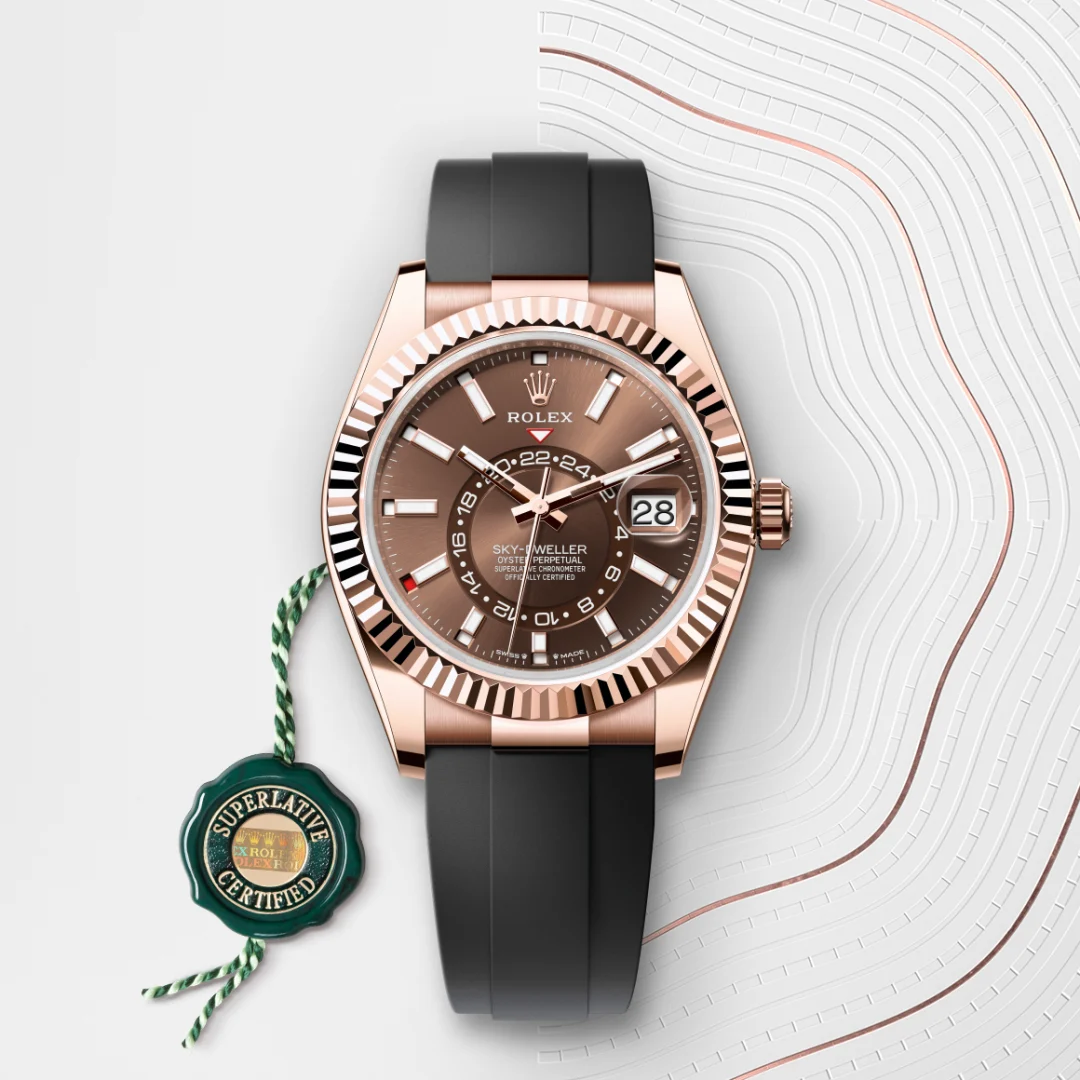Rolex Sky-Dweller en Or Everose 18 ct M336235-0002 chez Ferret