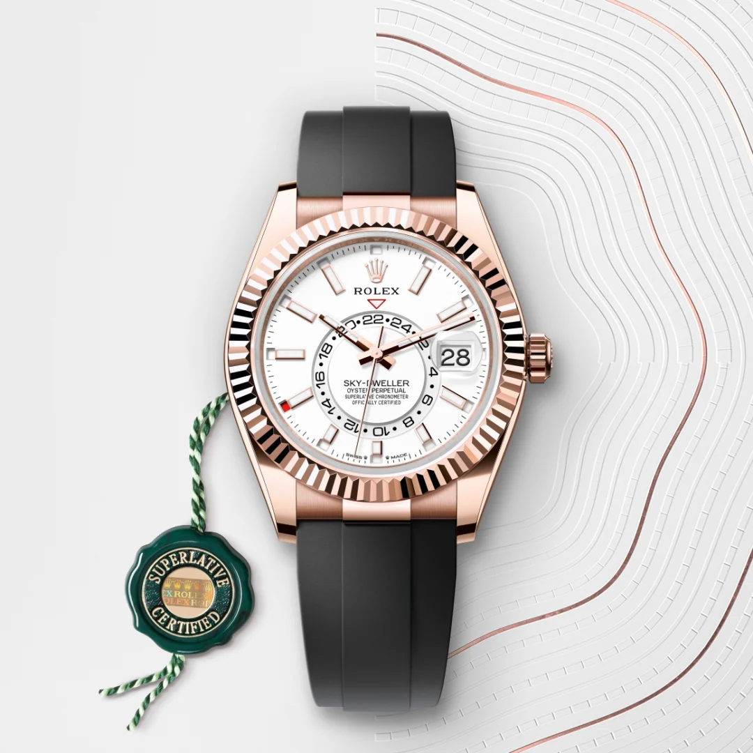 Rolex Sky-Dweller en Or Everose 18 ct M336235-0003 chez Ferret