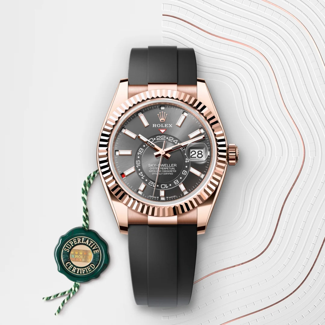 Rolex Sky-Dweller in 18 ct Everose gold M336235-0004 at Dubail