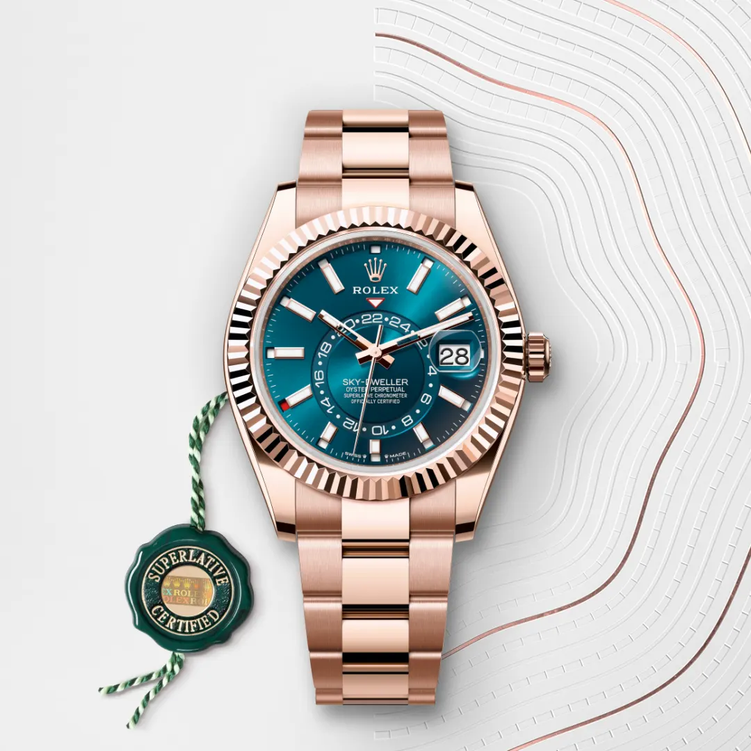 Rolex Sky-Dweller en Or Everose 18 ct M336935-0001 chez Dubail