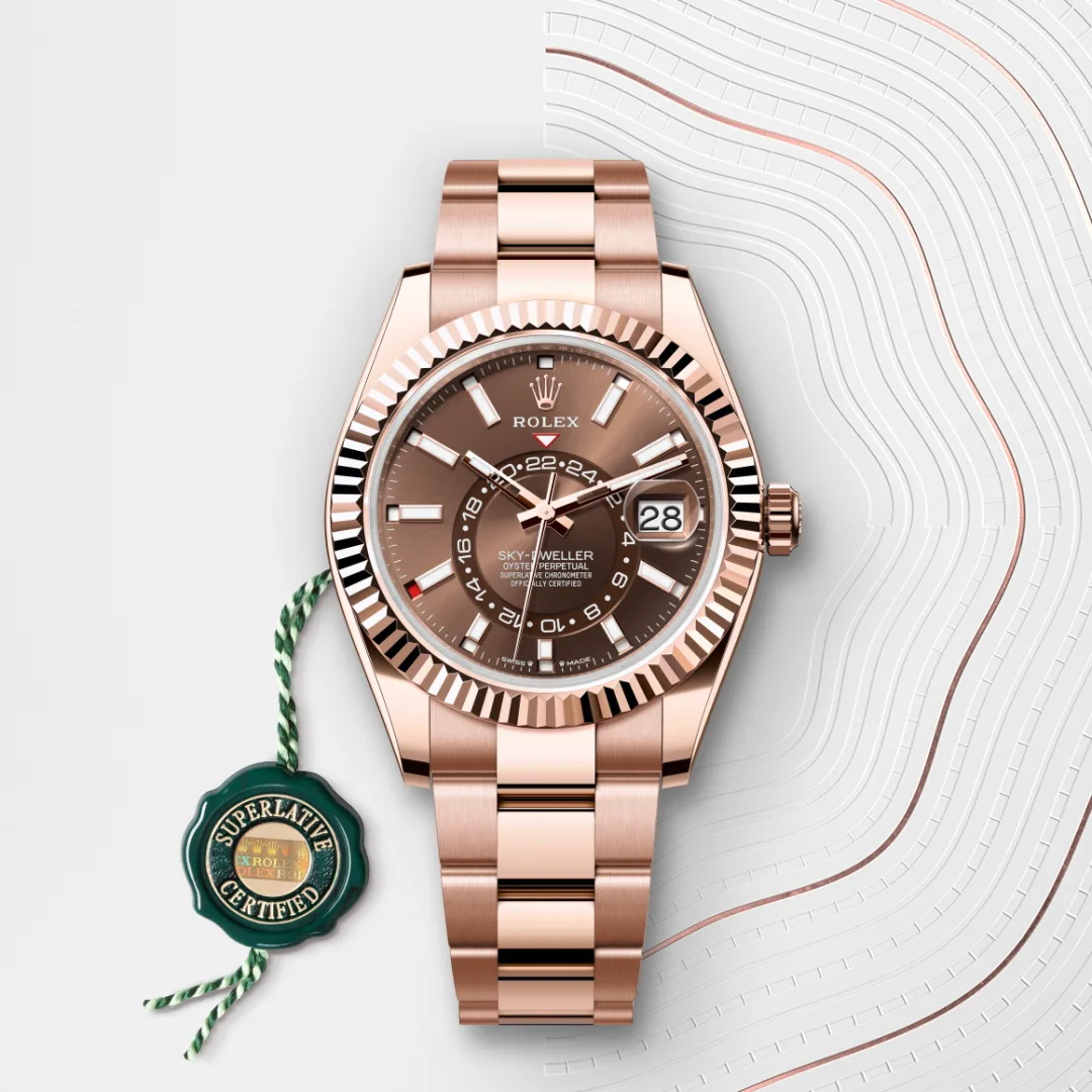 Rolex Sky-Dweller en Or Everose 18 ct M336935-0002 chez Ferret