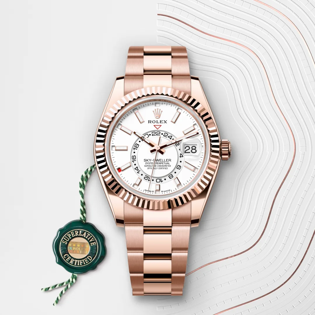 Rolex Sky-Dweller en Or Everose 18 ct M336935-0003 chez Ferret