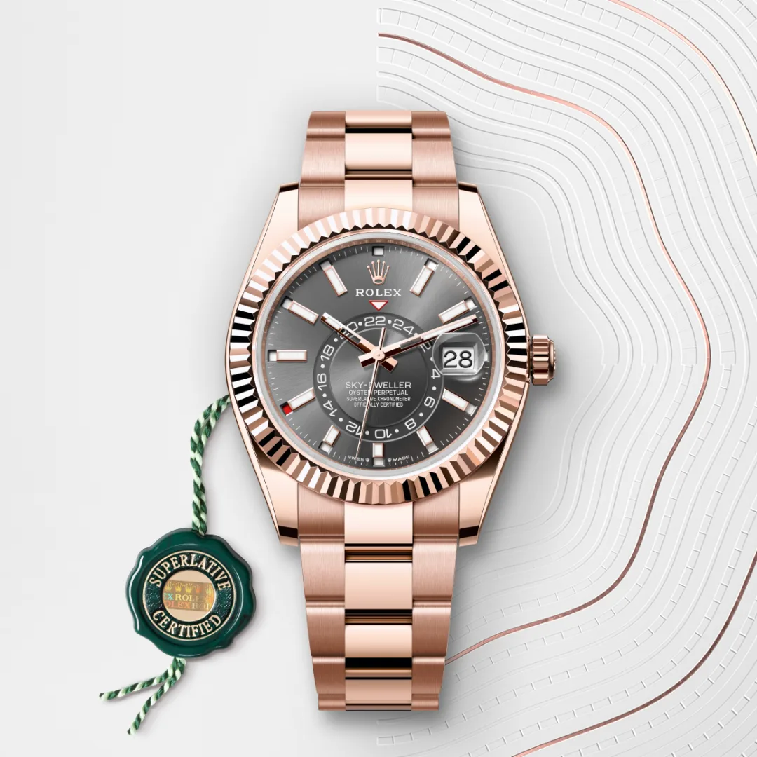 Rolex Sky-Dweller en Or Everose 18 ct M336935-0004 chez Ferret