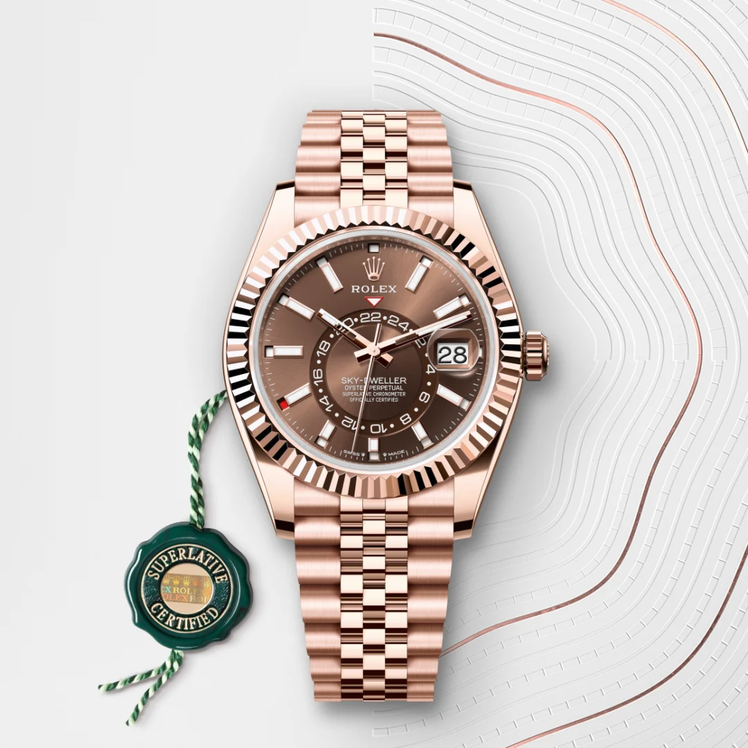 Rolex Sky-Dweller en Or Everose 18 ct M336935-0006 chez Ferret