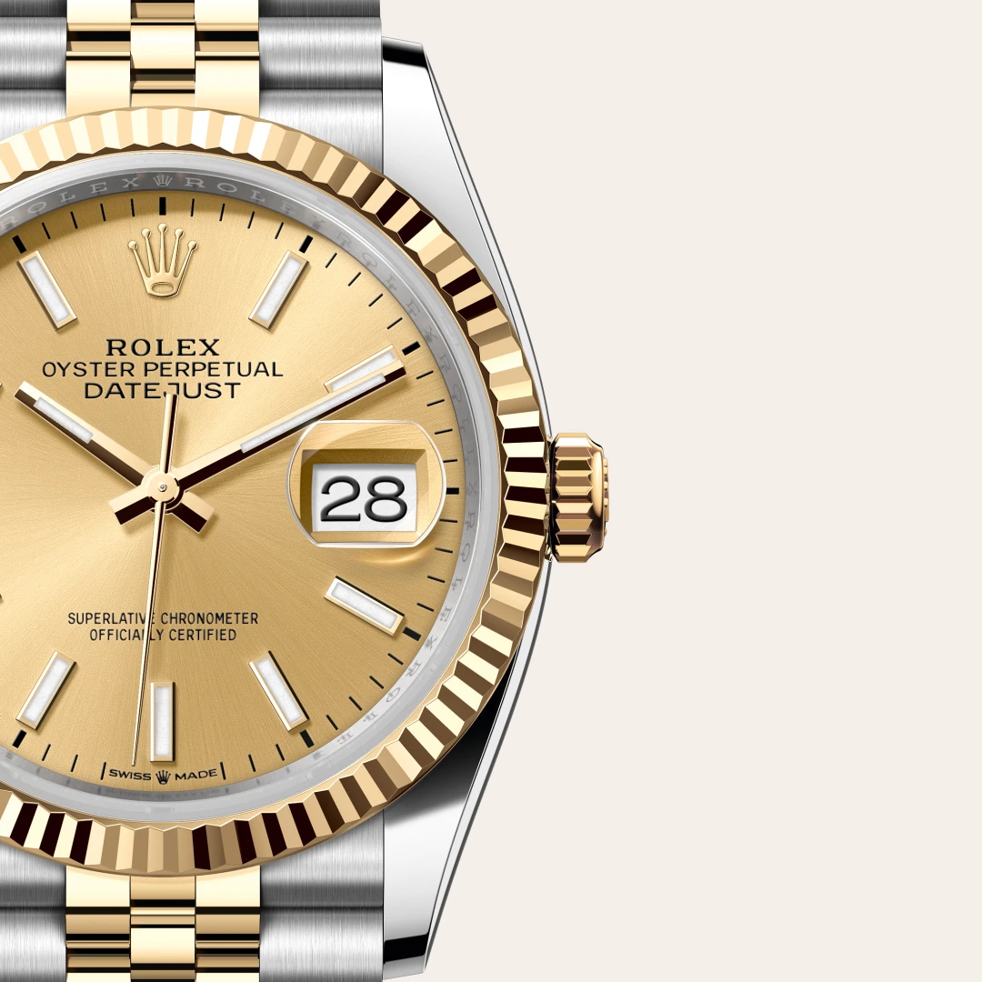 Rolex Datejust 36 en Rolesor jaune – combinaison d’acier Oystersteel et d’or jaune M126233-0015 chez Frayssinet Joaillier