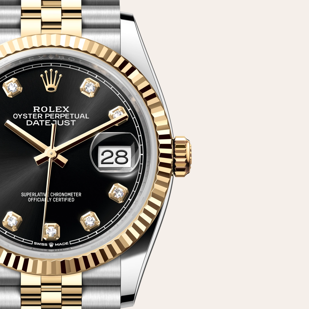 Rolex Datejust 36 en Rolesor jaune – combinaison d’acier Oystersteel et d’or jaune M126233-0021 chez Raynal